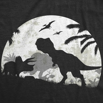 Мужские футболки Crazy Dog T-Shirts, Inc. Mens Funny T Shirts Moonlight Dinos Sarcastic Dinosaur Graphic Novelty Tee for Men - Crazy Dog Men's T Shirt With Dinosaur Sayings Black L — фото 2