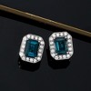 Ross-Simons 3.20 ct. t.w. London Blue Topaz Earrings With .50 ct. t.w. Lab-Grown Diamonds in Sterling Silver - 3 of 4