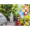 NAT & Jules Gnome 12 inch Resin Stone Garden Statue (Peace Gnome) - 4 of 4