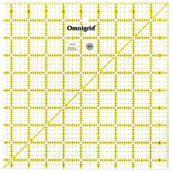 Omnigrid 9-1/2" x 9-1/2" Square Quilting and Sewing Ruler