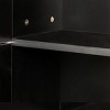 TopComfy Decorative Storage Cabinets FreestandingCabinet With Inadjustable Shelves And Two Doors For Kitchen, Black, 13.78"*11.5"*74.8" - 3 of 4