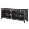 58" MDF Classic Open-Storage TV Stand with Adjustable Shelves, Cord Management, and Textured Laminate for Living Room and Bedroom - 4 of 4