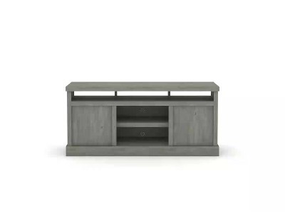 Mystic Oak TV Stand with Adjustable Shelves and Cabinet