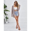 Coolmee Women's Crochet Lightweight Cardigan Cover Up Open Front Long Sleeve Summer Cardigans - 4 of 4