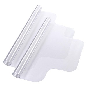 Yescom Clear Office Chair Mat for Hardwood 48" x 36" with Lip 2PCS PVC Floor Protector for Rolling Desk Chairs 1/16" Thickness - 1 of 4