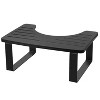 XINGHANZHENXUAN Bamboo Toilet Stool for Adults & Toddlers | Dual Anti-Slip Squatting Step Stool | Stain & Scratch Resistant - Black - 2 of 4