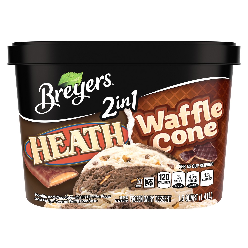 UPC 077567000880 product image for Breyers 2in1 Heath Waffle Cone Ice Cream - 48oz | upcitemdb.com