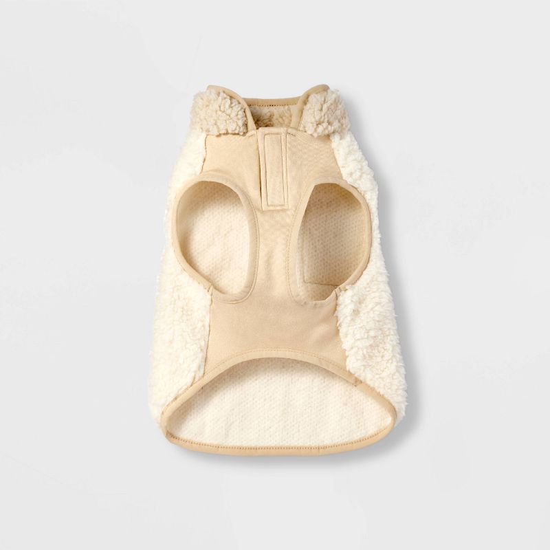 Faux Shearling Dog Vest - Cream - Boots & Barkley™, 4 of 11