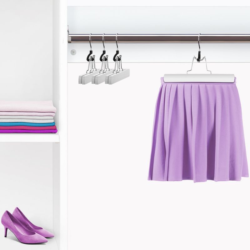OSTO Premium Skirt Hangers; Innovative Clamp Hanger for Skirts, Trousers, Pants, and More. Highly-Durable & Space Saving, 2 of 5