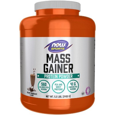Mass Gainer - Creamy Chocolate Flavor by Now Foods  -  5.5 lbs Powder