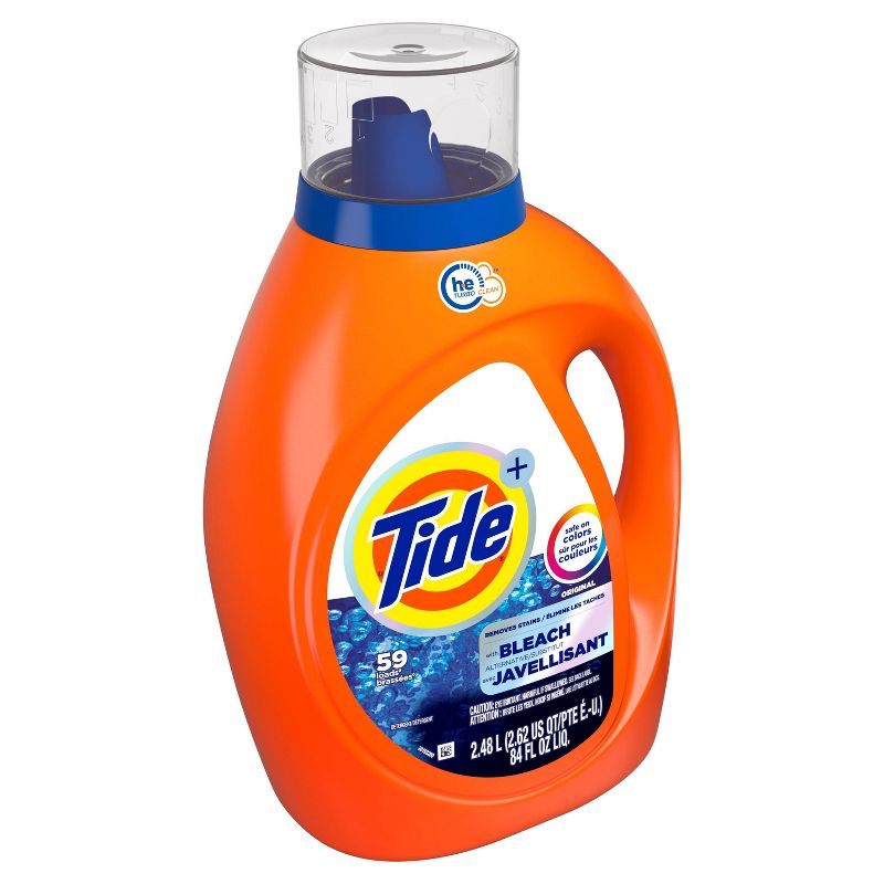 Tide with Bleach Alternative Original Scent HE Compatible Liquid Laundry Detergent - 84 fl oz, 5 of 12
