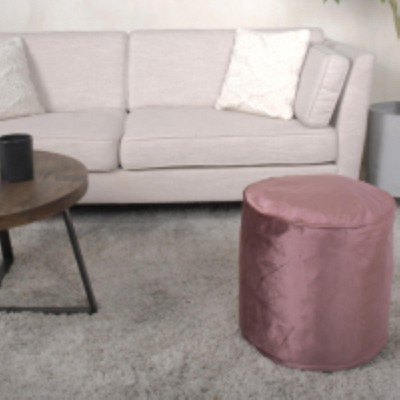 Vynxaria Shimon Cylinder Pouf ¨C Versatile Ottoman & Floor Cushion for Any Space