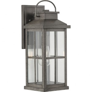 Progress Lighting Williamston 1-Light Antique Pewter Outdoor Wall Lantern with Clear Glass - 1 of 4