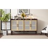 NicBex Buffet Cabinet with Storage Rustic Decorative Rattan Doors Sideboard Cabinet with Adjustable Shelves for Dining Room - 4 of 4