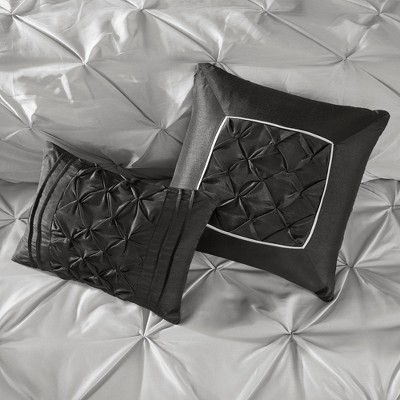 Joella Gray Microfiber Queen 24-Piece Bedding Set