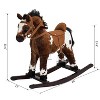 Cesicia Plush Cowboy Rocking Horse, Wooden Ride-On Toy, Wild West Fun, Brown, for 3-6 Years - 4 of 4