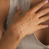Gold-Tone Crystal Hand Chain with Finger Loop, Multi-Shaped Stone Jewelry for Women, Party & Special Occasions - 2 of 4