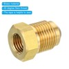 Unique Bargains Brass Reducer Gas Hex Coupling 45 Degree Flare Thread Tube Fittings - 4 of 4