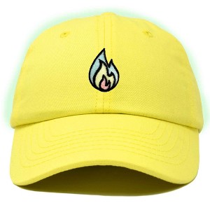 Dalix Fire Embroidered Lit Flame Dad Hat Cotton Baseball Cap Adjustable Mens - 1 of 4