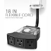 Fosmon Outdoor Timer For Outlet Waterproof, [ETL Listed] Outdoor Light Timer Outlet, Pool Pump Timer, 24 Hour Mechanical with 3 Grounded Outlets - 4 of 4