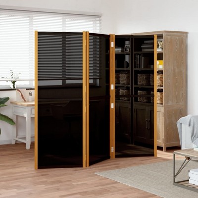 VidaXL 3-Panel Room Divider Black 82.7 in.x70.9 in.