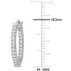 EVERLY JEWELRY | Sterling Silver 1/2 CT Diamond TW Hoop Earrings - image 3 of 4