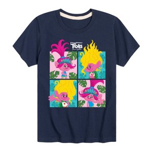 Boys' - Trolls - Poppy and Viva Grid Short Sleeve Graphic T-Shirt - 1 of 4