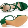Allegra K Women's Crisscross Ankle Strap Chunky Heel Sandals - 4 of 4