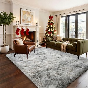 4x6ft Soft Fluffy Area Rug, Non-Slip Shaggy Carpet for Bedroom Living Room, Cozy Plush Floor Rug for Home Decor - 1 of 4