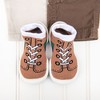 Komuello Toddler Boy Girl First Walk Sock Shoes - Runner Brown - 4 of 4