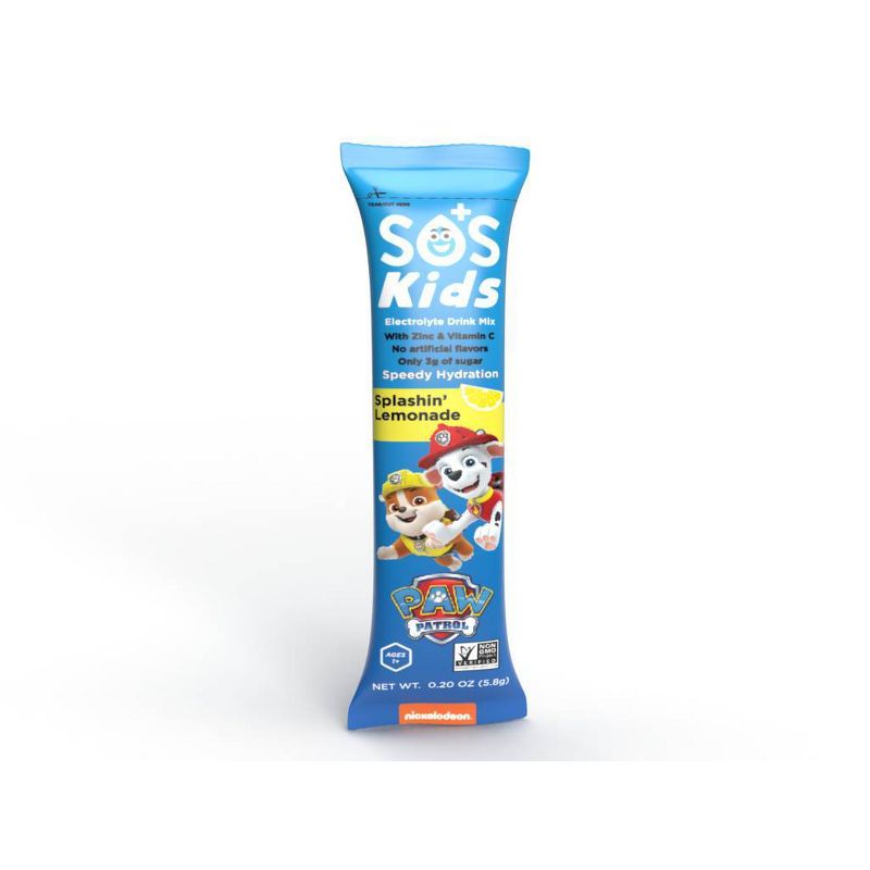 SOS Hydration Paw Patrol Electrolyte Drink Mix for Kids - Lemonade - 20ct, 3 of 5