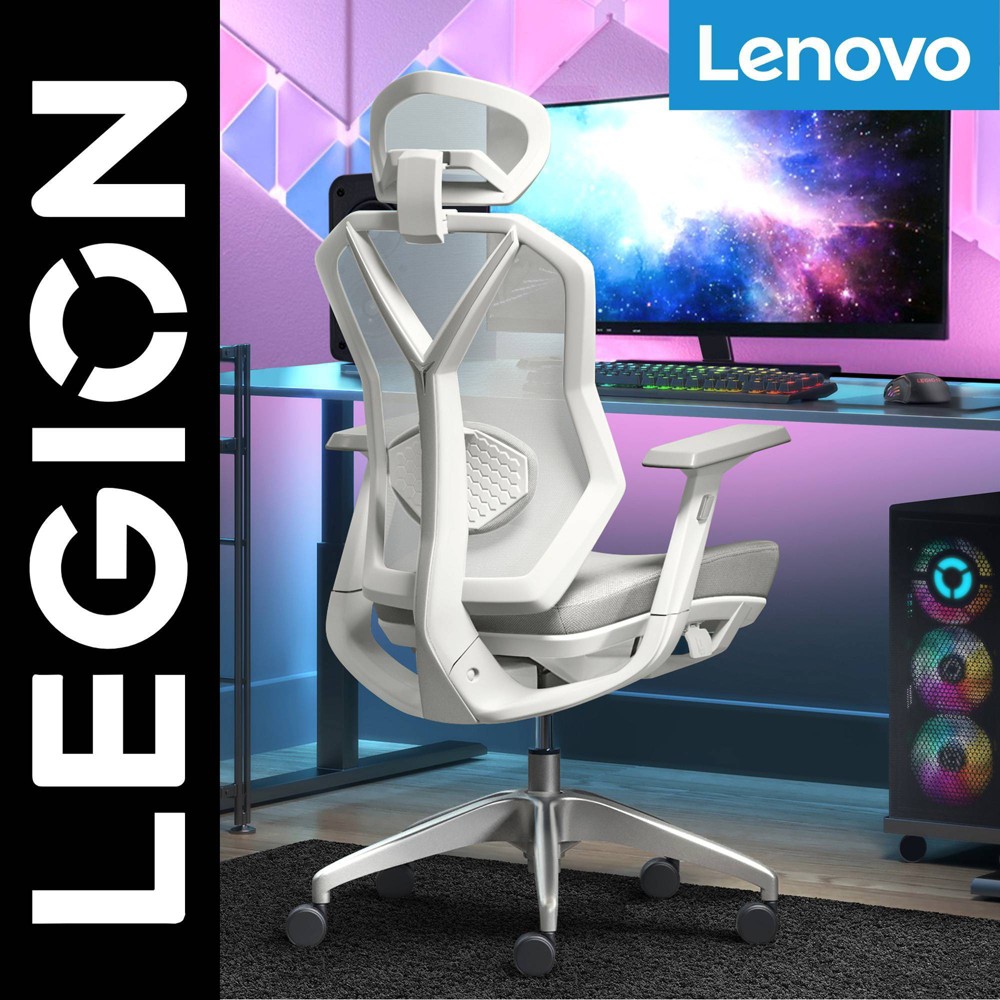 Photos - Computer Chair Lenovo Legion Gaming Chair Cloud Gray 
