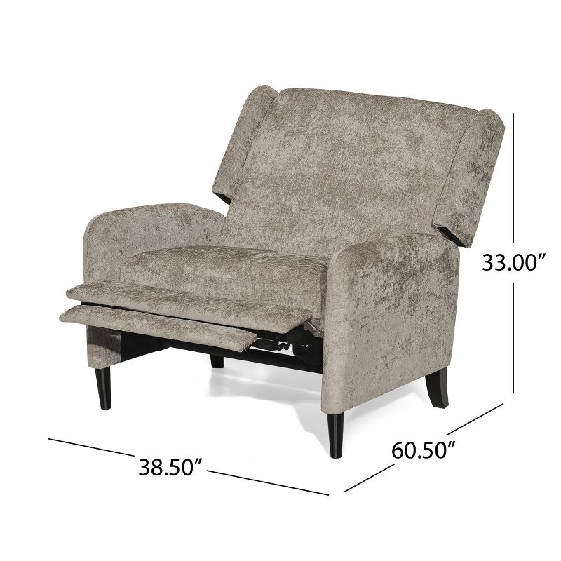 Oversized Textured Upholstered Push Back Recliner Chair 4A -ModernLuxe, 4 of 13