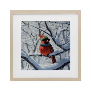 Stupell Industries Winter Cool Cardinal Framed Print Under Glass Art - 1 of 4