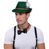 Joyfy 2 Green and Gray Swiss German Alpine Top Hats, Adults Retro Felt Fedora Hats for Halloween, Bavarian Dress Up, Costume Accessories - 4 of 4