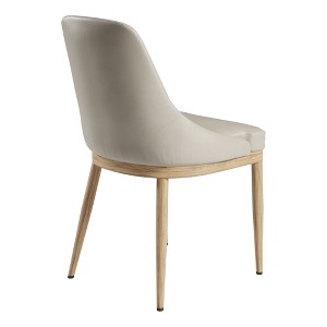 Best Master Furniture,Armless Taupe Dining Chairs with Wood-Look Legs - Set of 2 - 1 of 4