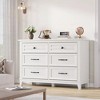 6 Dresser Cabinet, 47" Wide Drawer Dresser with Storage Freestanding, Wooden Closet Dresser Storage Chest for Bedroom Living Room - 4 of 4