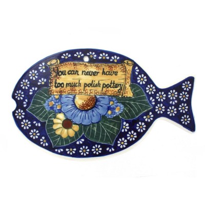 Blue Rose Polish Pottery You Can Never Have Too Much Polish Pottery Cutting Board