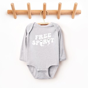The Juniper Shop Free Spirit Ghost Distressed  Long Sleeve Bodysuit - 1 of 4