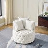 Velvet Upholstered Swivel Chair for Living Room - 2 of 4