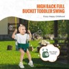 VEVOR Toddler Swing Seat, High Back Full Bucket Baby Swing Seat with Coated Chains and Carabiners, Support 150 lbs Baby Outdoor Swing - 3 of 4