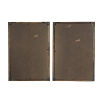 Set of 2 Gold Framed Abstract Chandelier Wall Art