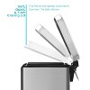 LunaLulinlk 1.3 Gallon Stainless Steel Garbage Can with Removable Liner for Bathroom or Bedroom, Silver - 2 of 4