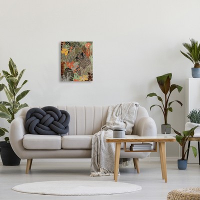 Leopard in Jungle Pattern Canvas Wall Art, 16 x 20
