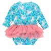 RuffleButts Baby/Toddler Girls UPF50+ Tulle Skirted One Piece Rash Guard - 2 of 4