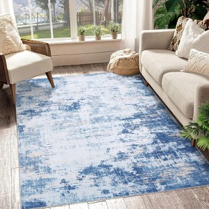 Coucheta Washable Abstract Area Rug, Stain Resistant&Non-Slip, Easy Fold & Non-Shedding, Low Pile Carpet for Living Room, Bedroom, Nursery, Apartment - 1 of 4