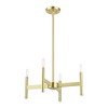 Livex Lighting Copenhagen 4 - Light Chandelier in  Satin Brass - 3 of 4
