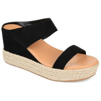 Journee Collection Womens Alissa Tru Comfort Foam Wedge Heel Espadrille Sandals