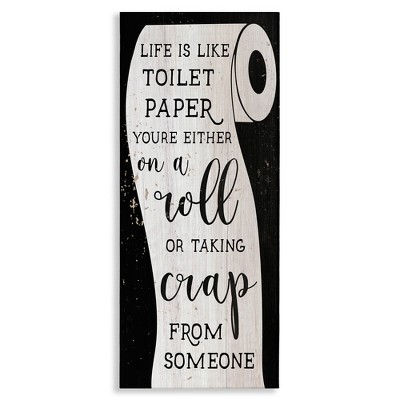 Stupell Industries Like Toilet Paper Funny Bathroom, 13" x 30"