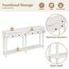 Retro Console Table with 4 Drawers and Open Shelf, perfect for Entryways, Living Rooms, and Hallways - 3 of 4
